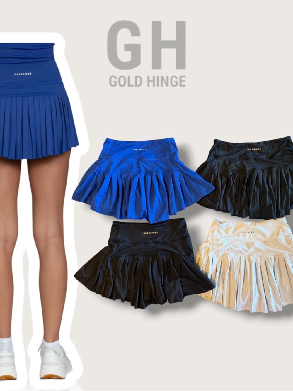 GOLD HINGE Pleated Tennis Skirts BUNDLE
